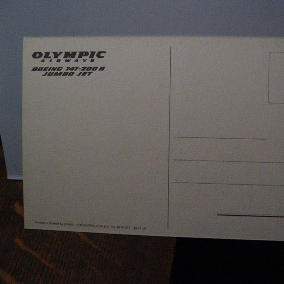 ✈️ Olympic Airways Vintage 1970's Framed Postcard - Picture 7 of 7